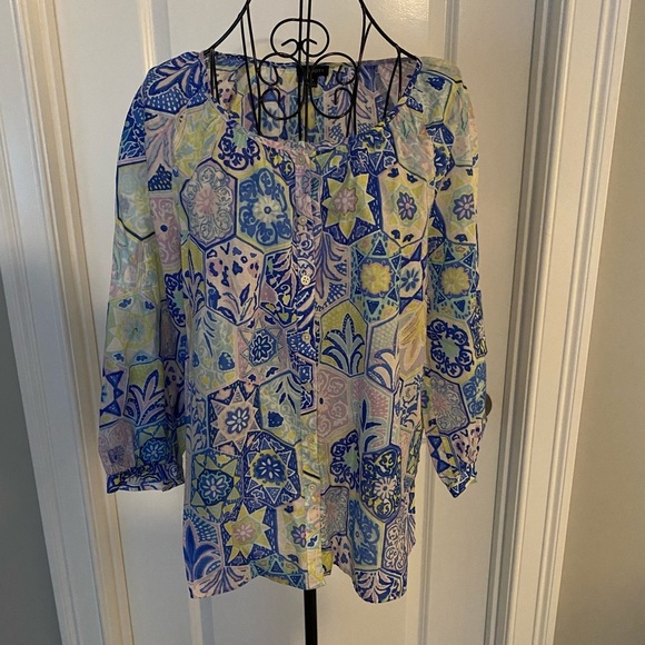 Talbots Pastel Button-Down Blouse Size Medium💕 - Picture 1 of 3